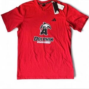 ‘Dolphin Atheletics’ Adidas Aeroready Tee for Alvin Community College NWT Medium